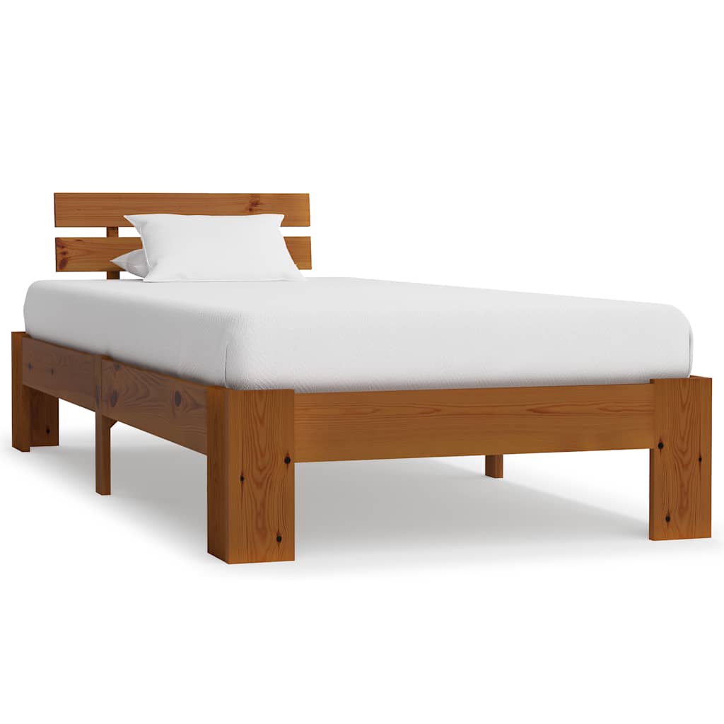 Bed Frame without Mattress Honey Brown 100 x 200 cm
