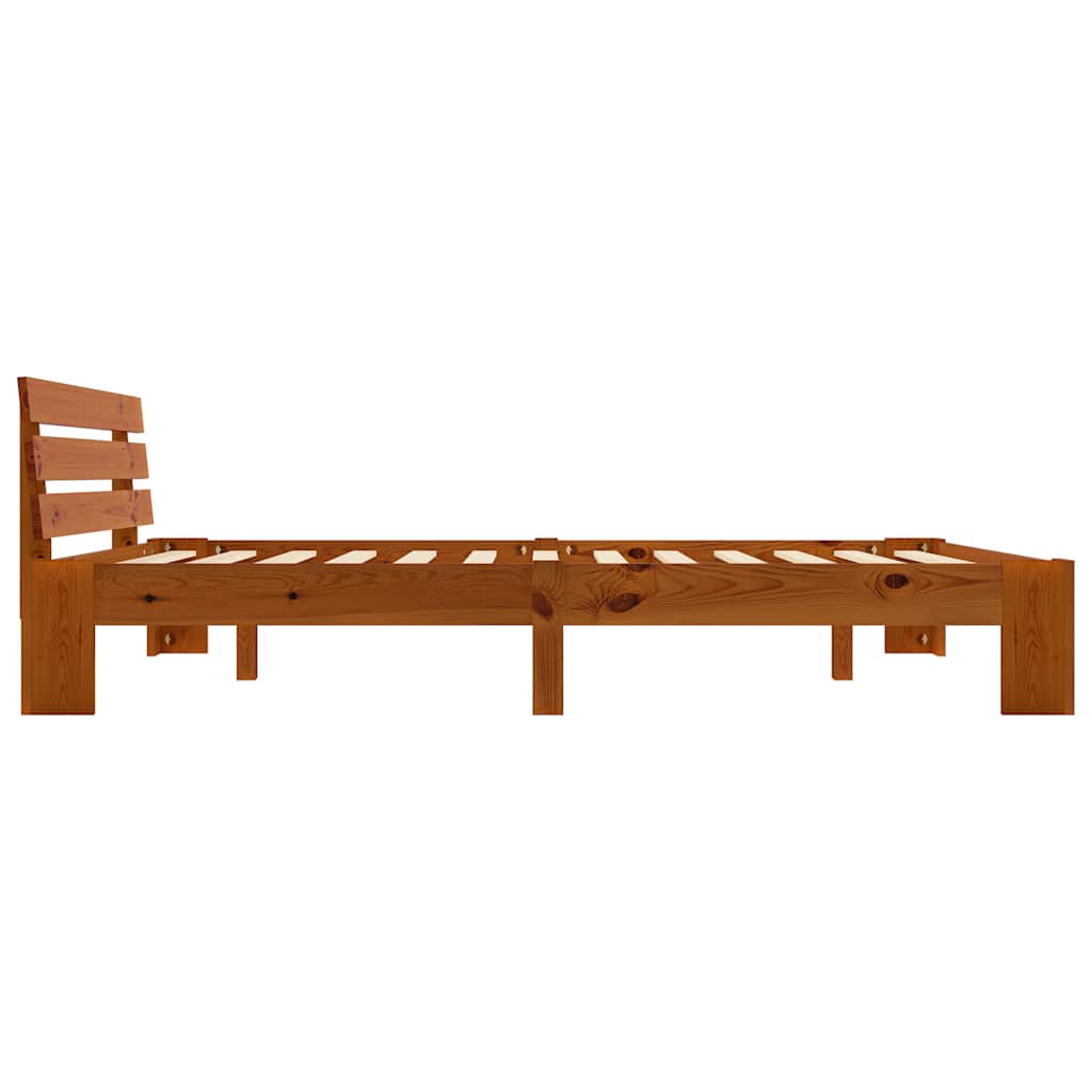 Bed Frame without Mattress Honey Brown 180 x 200 cm