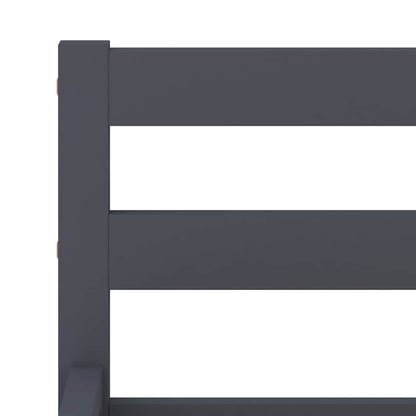 Bed Frame without Mattress Solid Pine Wood Grey 160 x 200 cm