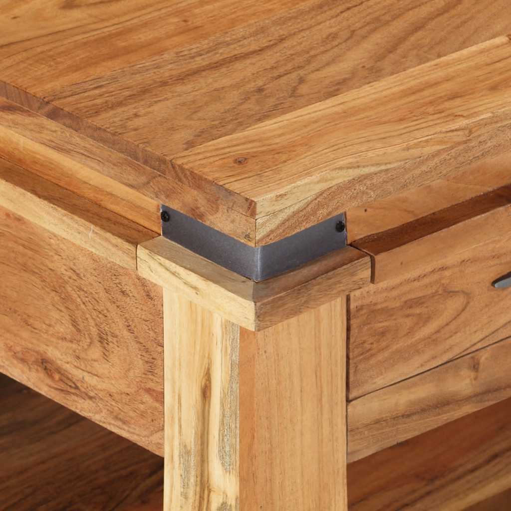 282751 vidaXL Coffee Table 110x52x45 cm Solid Acacia Wood 5