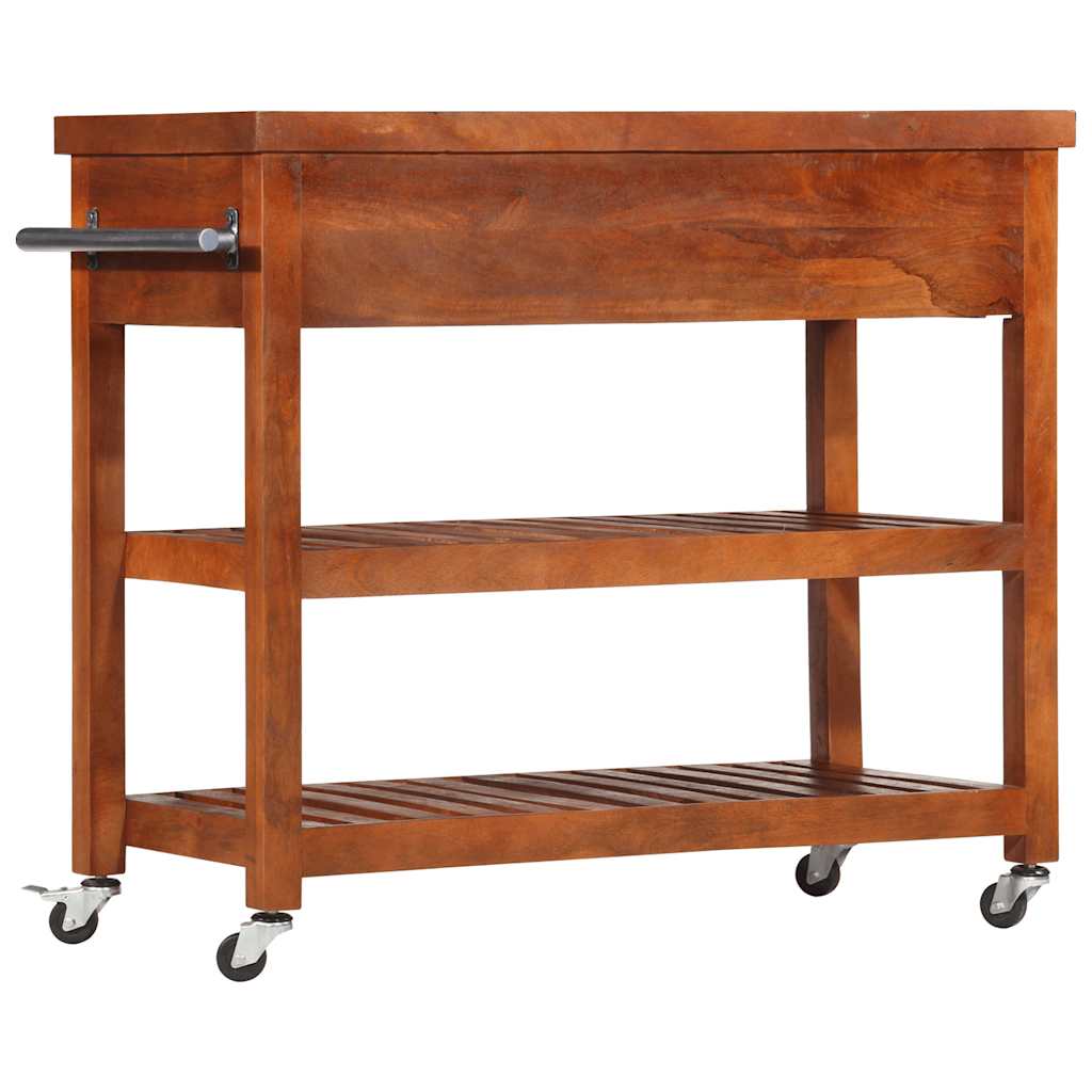 282753 vidaXL Kitchen Trolley 100x48x89 cm Solid Acacia Wood 4