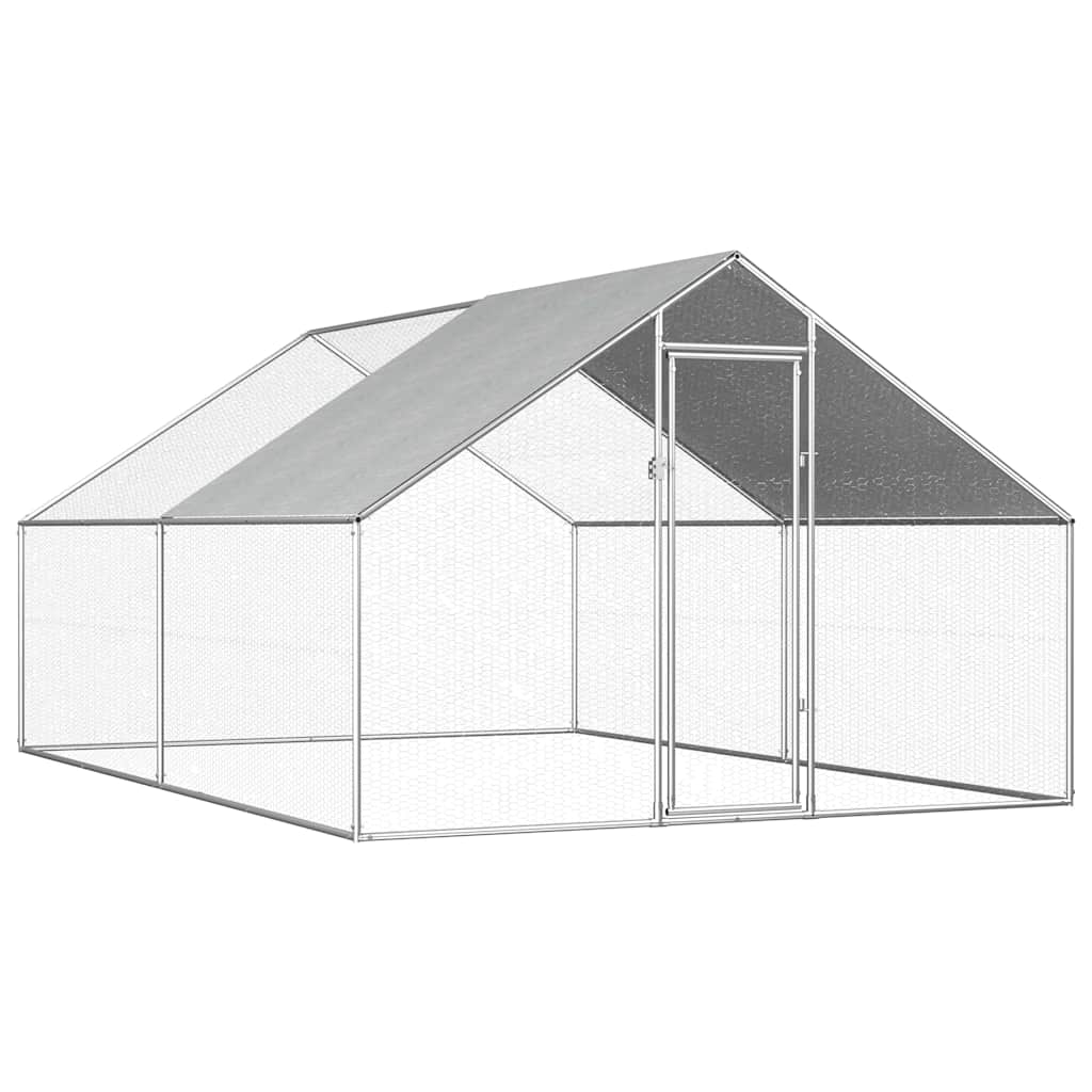 vidaXL Outdoor Chicken Cage 2,75x4x1,92 m Galvanised Steel 1
