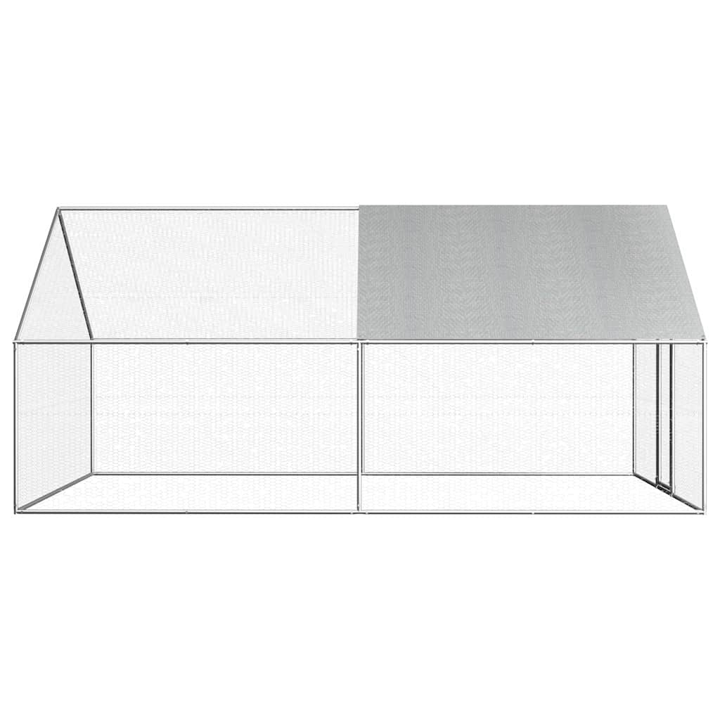 vidaXL Outdoor Chicken Cage 2,75x4x1,92 m Galvanised Steel 3