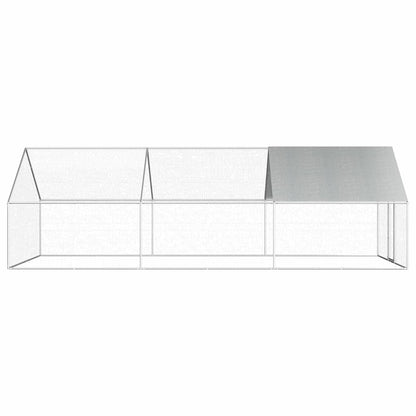 vidaXL Outdoor Chicken Cage 2.75x6x1.92 m Galvanised Steel 3