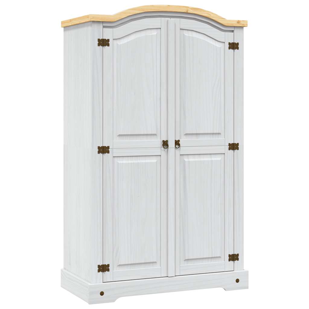 282620 vidaXL Wardrobe Mexican Pine Corona Range 2 Doors White 2
