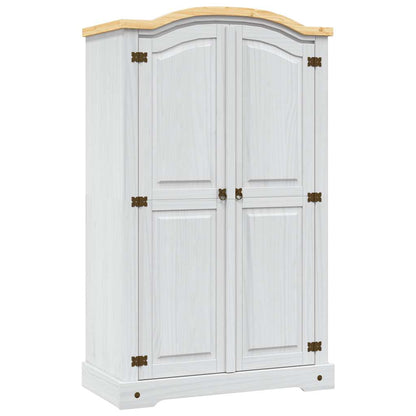 282620 vidaXL Wardrobe Mexican Pine Corona Range 2 Doors White 2