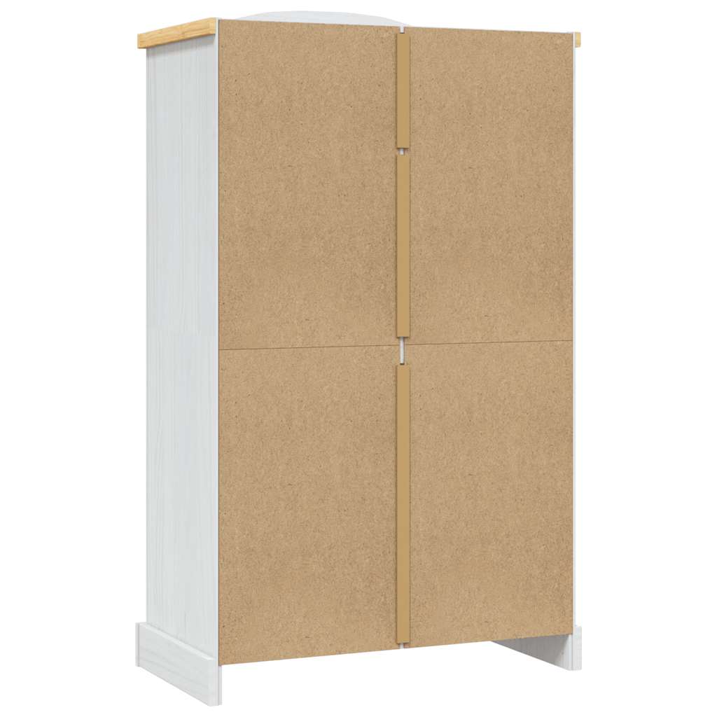 282620 vidaXL Wardrobe Mexican Pine Corona Range 2 Doors White 4