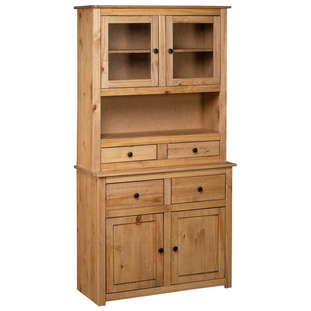 282700 vidaXL Highboard 93x40,5x180 cm Solid Pine Panama Range 1