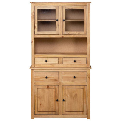 282700 vidaXL Highboard 93x40,5x180 cm Solid Pine Panama Range 3