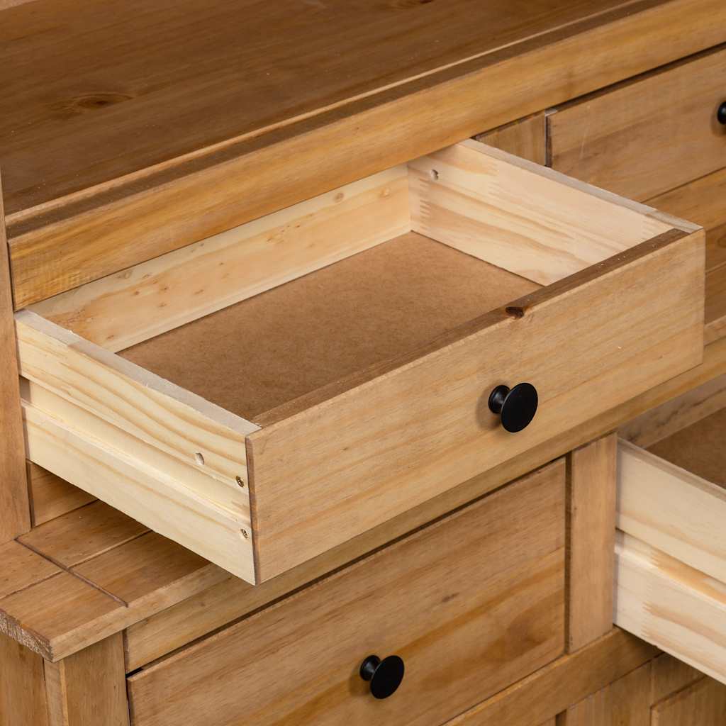 282700 vidaXL Highboard 93x40,5x180 cm Solid Pine Panama Range 6