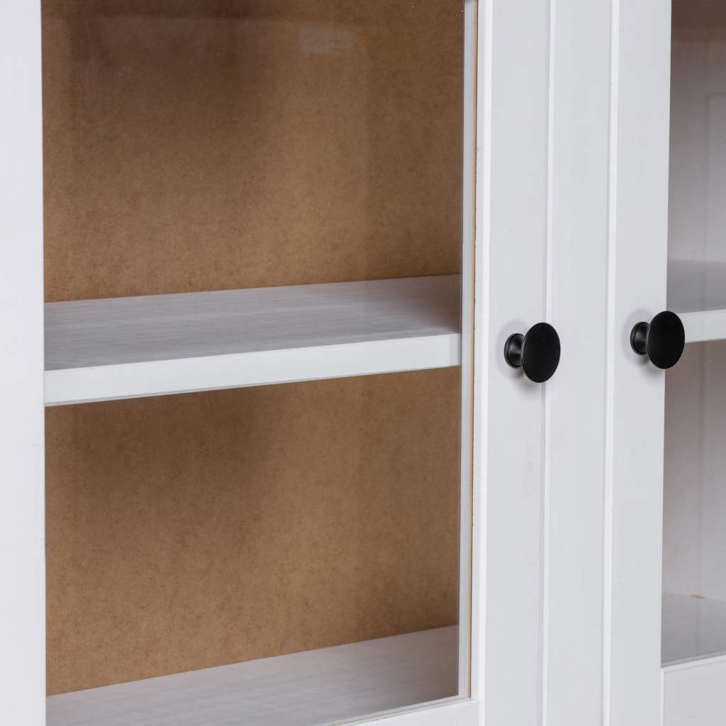 282702 vidaXL Highboard White 93x40,5x180 cm Solid Pine Panama Range 5