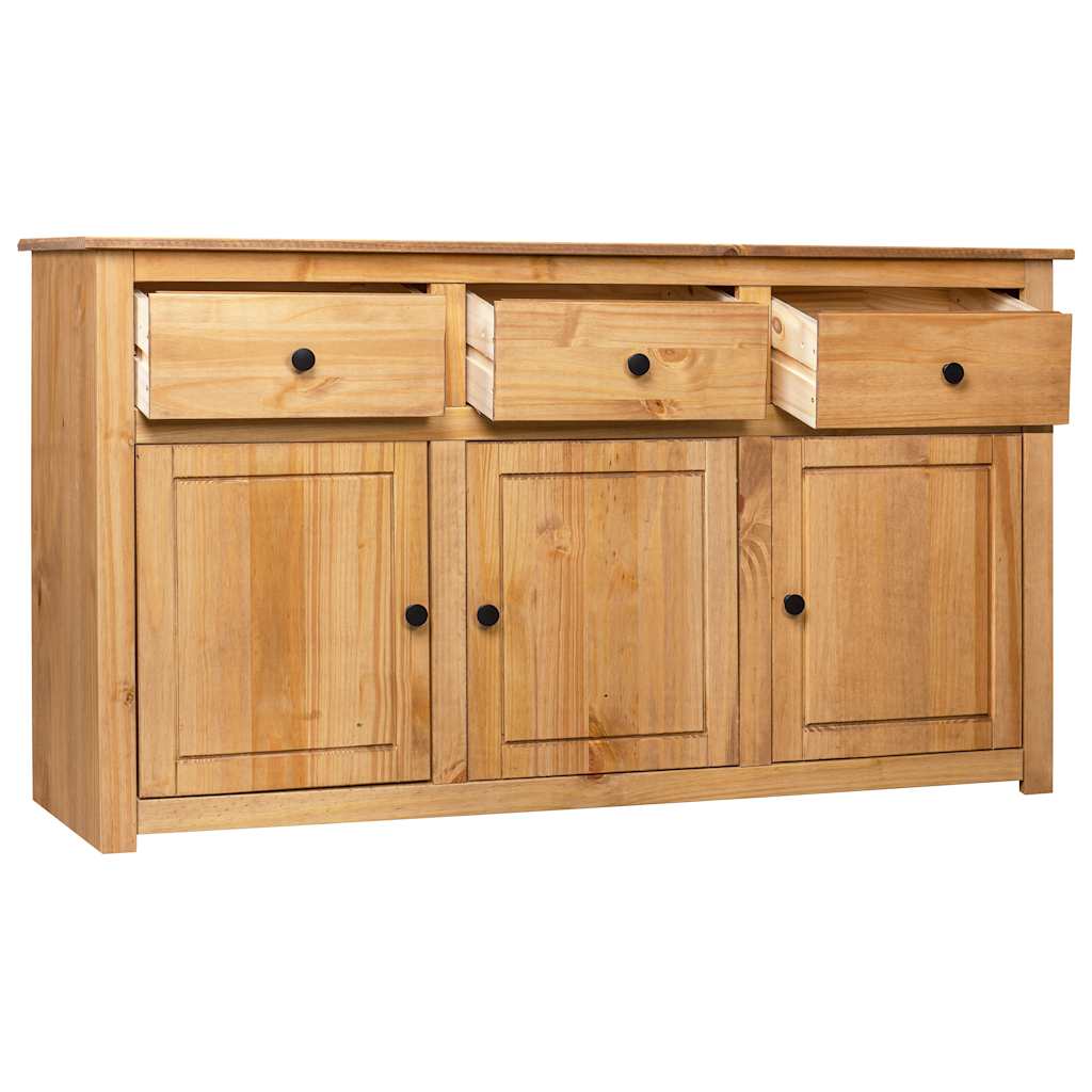 Sideboard 135x40x80 cm Solid Pinewood Panama Range Brown