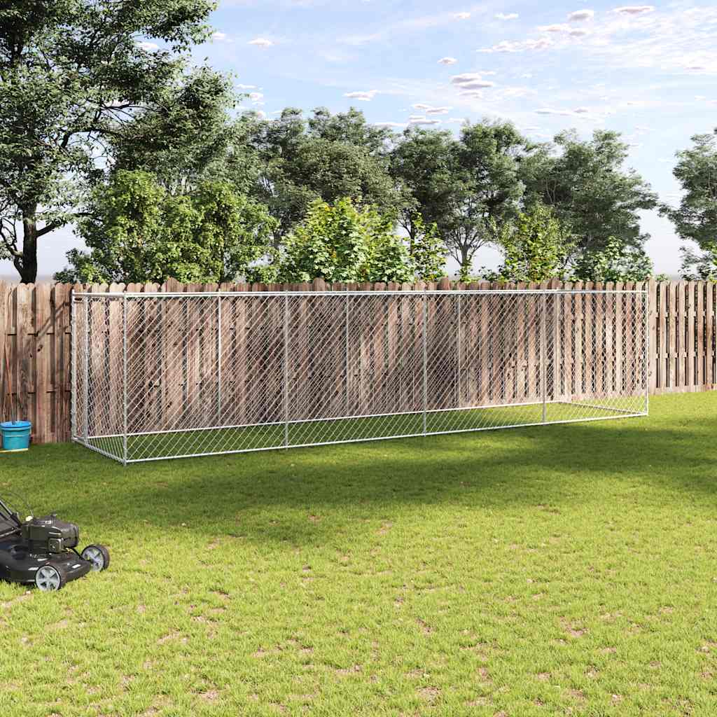 145030 vidaXL Outdoor Dog Kennel 760x192x185 cm 1