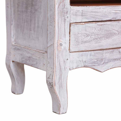 283902 vidaXL TV Cabinet 120x30x40 cm White Solid Mahogany Wood 6