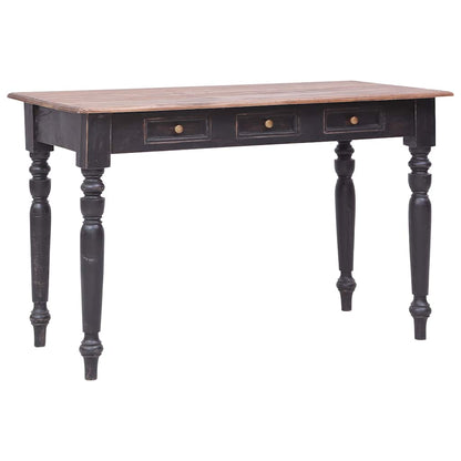 283907 vidaXL Desk with 3 Drawers 117x57x75 cm Solid Mahogany Wood 1