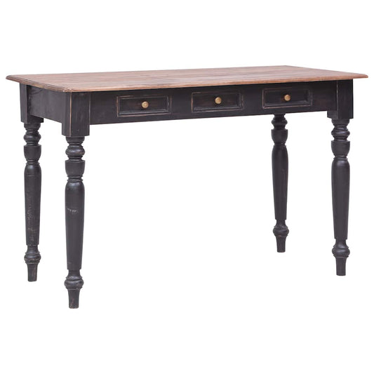 Desk with Drawers 117x57x75 cm Solid Mahogany Wood Old brown