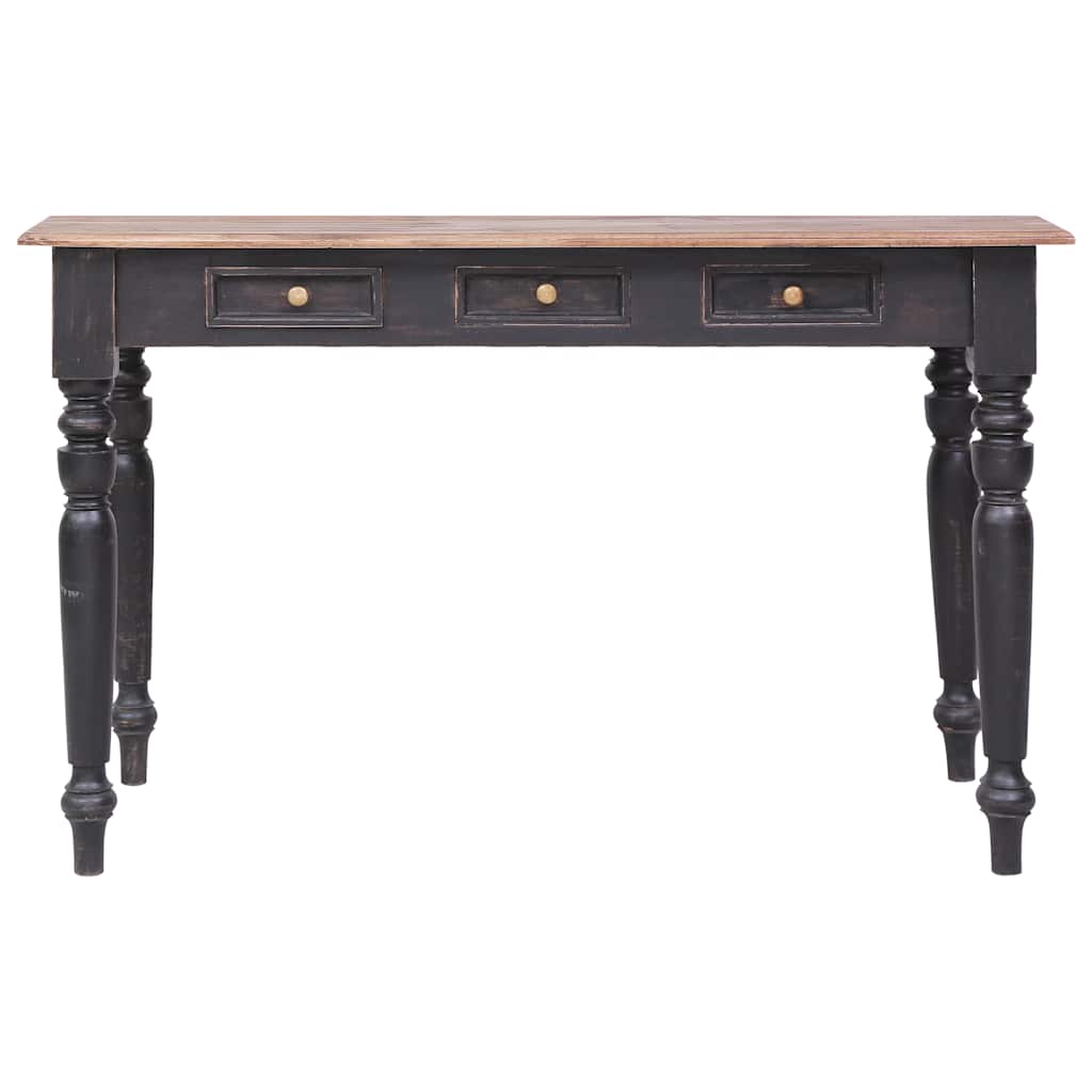 283907 vidaXL Desk with 3 Drawers 117x57x75 cm Solid Mahogany Wood 2