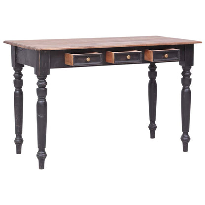 283907 vidaXL Desk with 3 Drawers 117x57x75 cm Solid Mahogany Wood 5