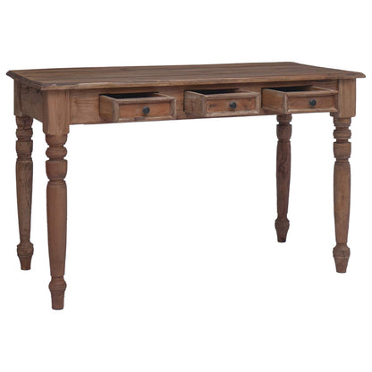 283909 vidaXL Desk with Drawers 117x57x75 cm Solid Mahogany Wood 5