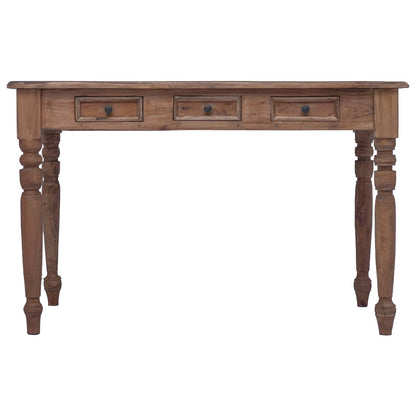 283909 vidaXL Desk with Drawers 117x57x75 cm Solid Mahogany Wood 6