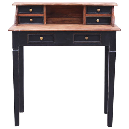 283910 vidaXL Writing Desk with Drawers 90x50x101 cm Solid Mahogany Wood 2