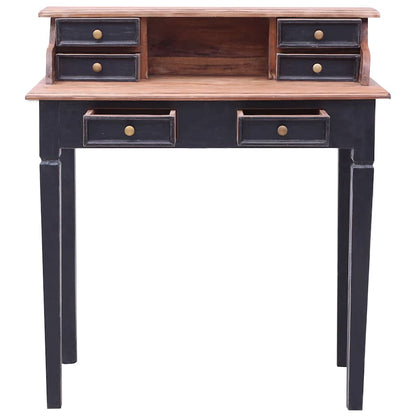 283910 vidaXL Writing Desk with Drawers 90x50x101 cm Solid Mahogany Wood 3