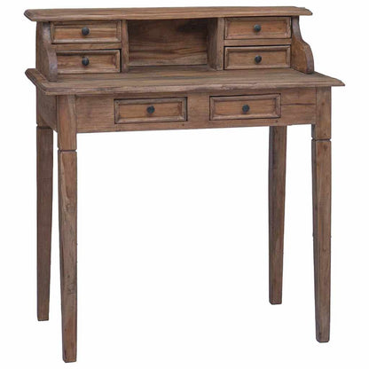 283912 vidaXL Writing Desk with Drawers 90x50x101 cm Solid Mahogany Wood 2