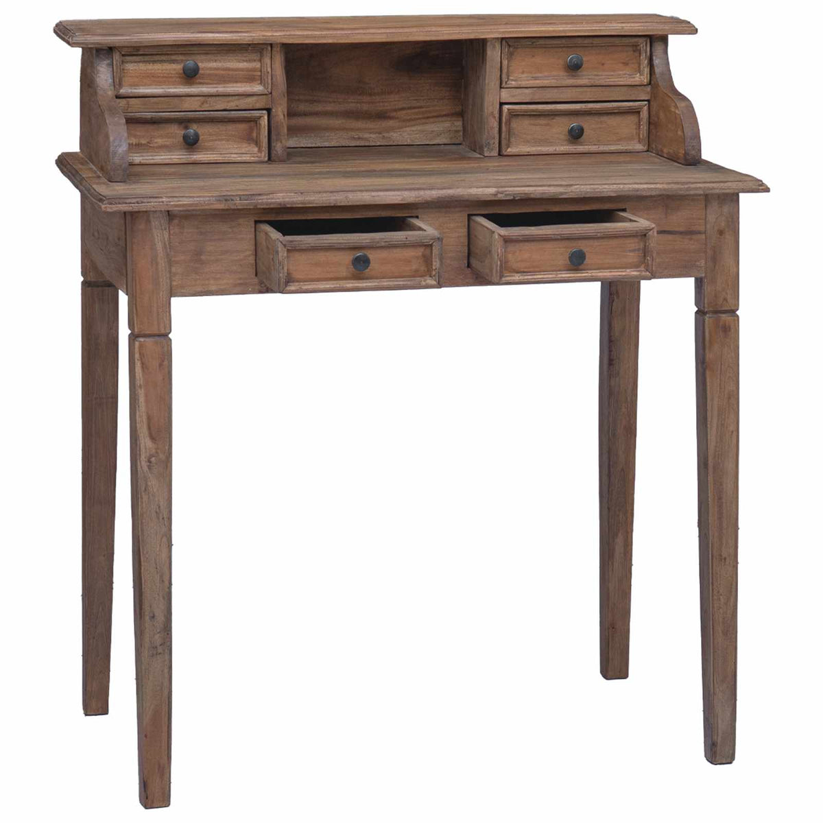 283912 vidaXL Writing Desk with Drawers 90x50x101 cm Solid Mahogany Wood 5