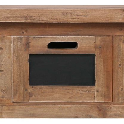 vidaXL TV Cabinet | Brown and black | Solid mahogany wood | Medium | TV Cabinet 6