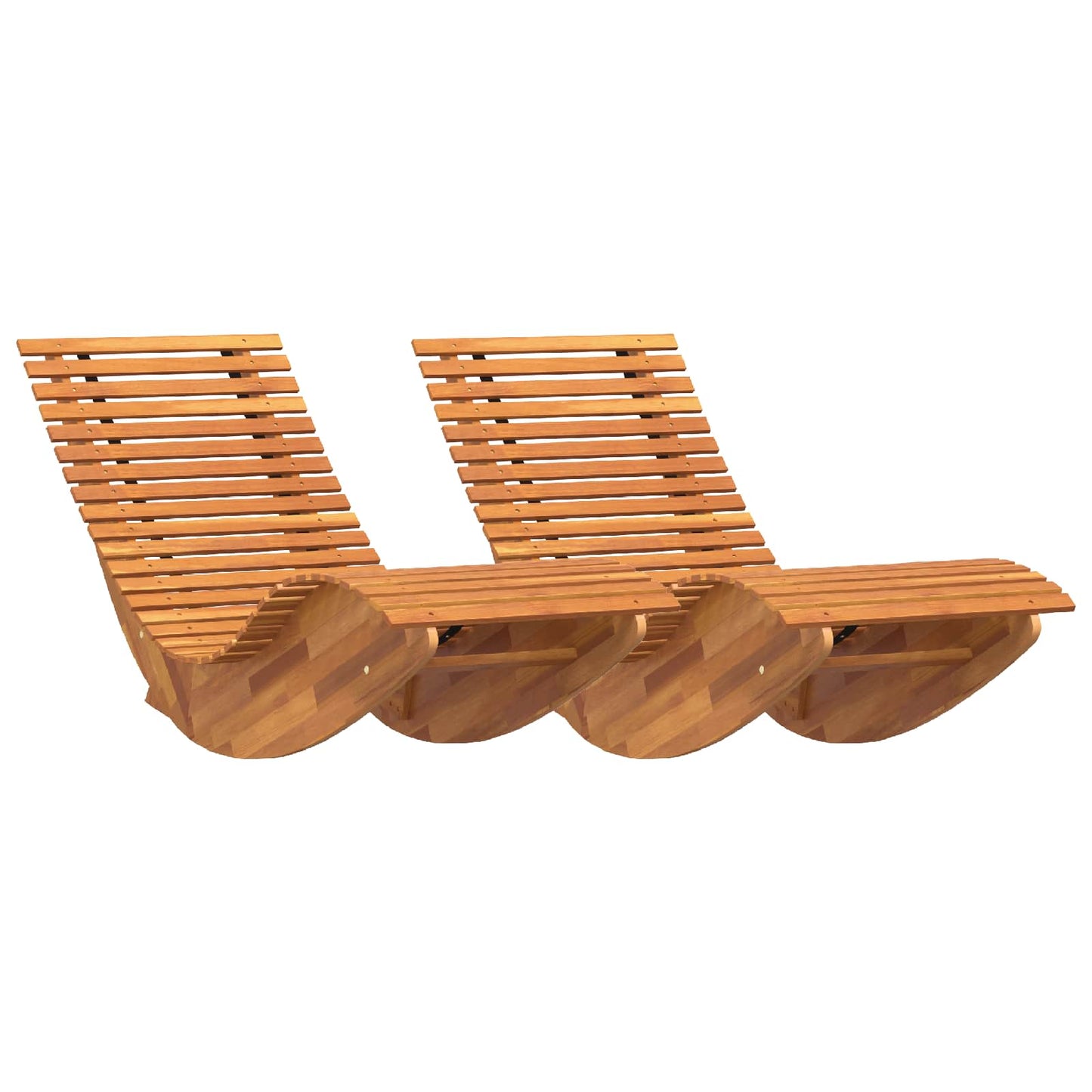 vidaXL Rocking Sun Loungers 2 pcs Acacia Wood 2