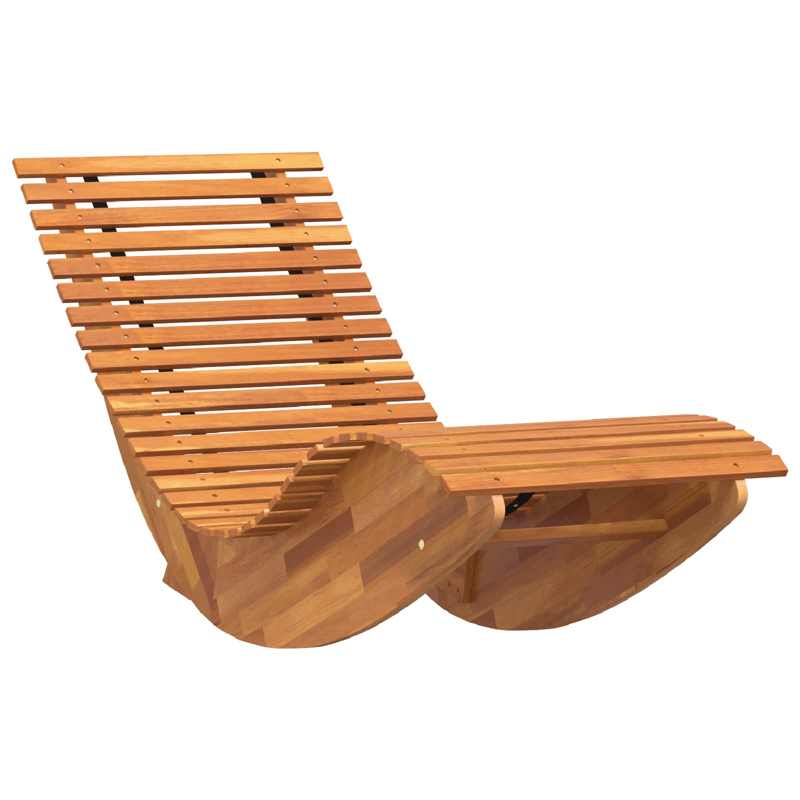 vidaXL Rocking Sun Loungers 2 pcs Acacia Wood 4