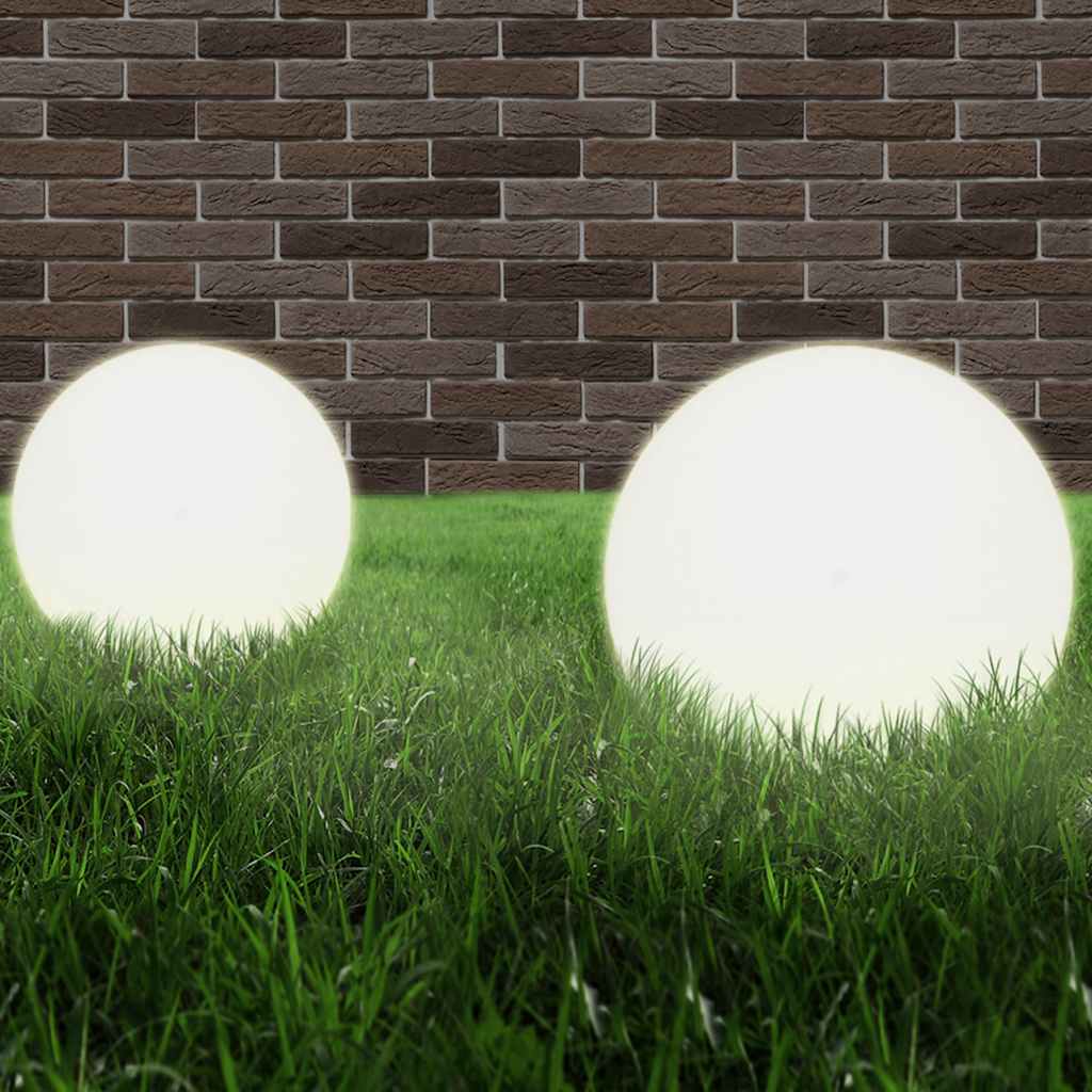 vidaXL LED Bowl Lamps 4 pcs Spherical 40 cm PMMA 2