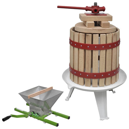 2 Piece Fruit & Wine Press and Crusher 12 l + 7 l crusher