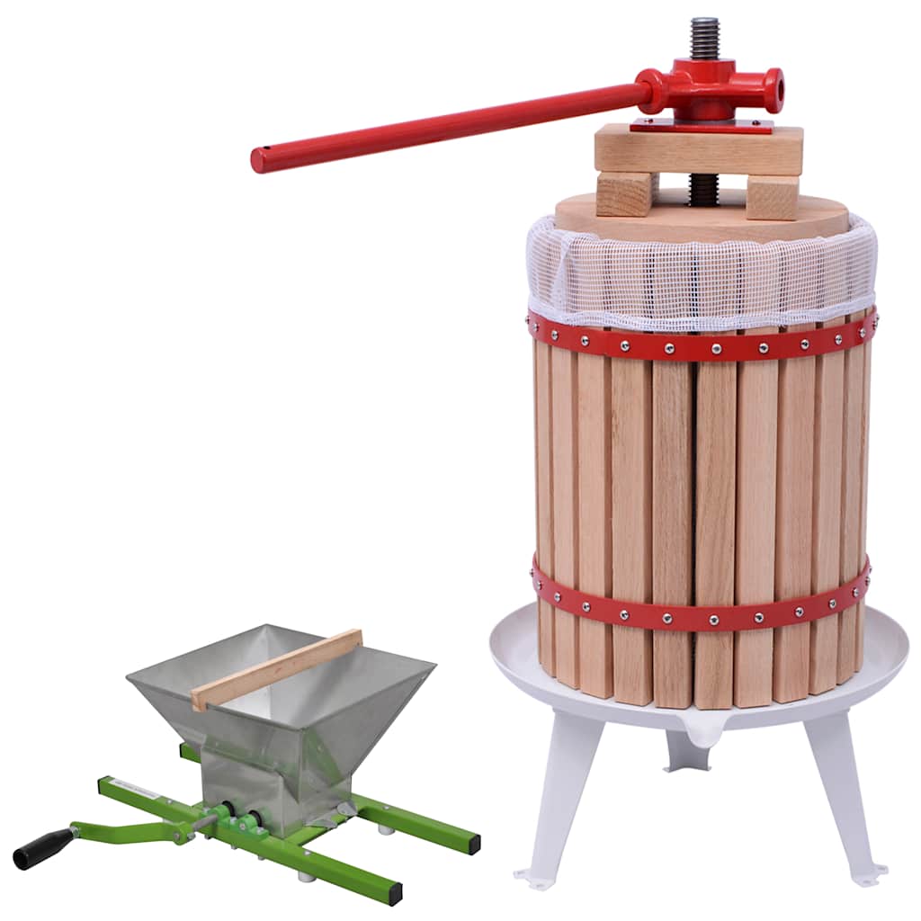 2 Piece Fruit & Wine Press and Crusher 18 l + 7 l crusher