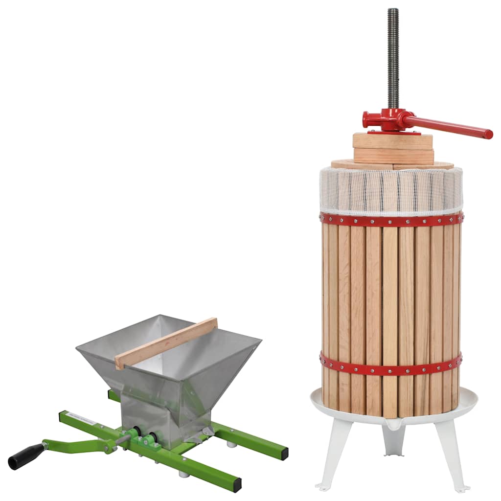 2 Piece Fruit & Wine Press and Crusher 30 l + 7 l crusher