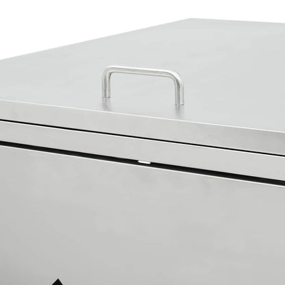 vidaXL Double Wheelie Bin Shed 240 L Stainless Steel 6