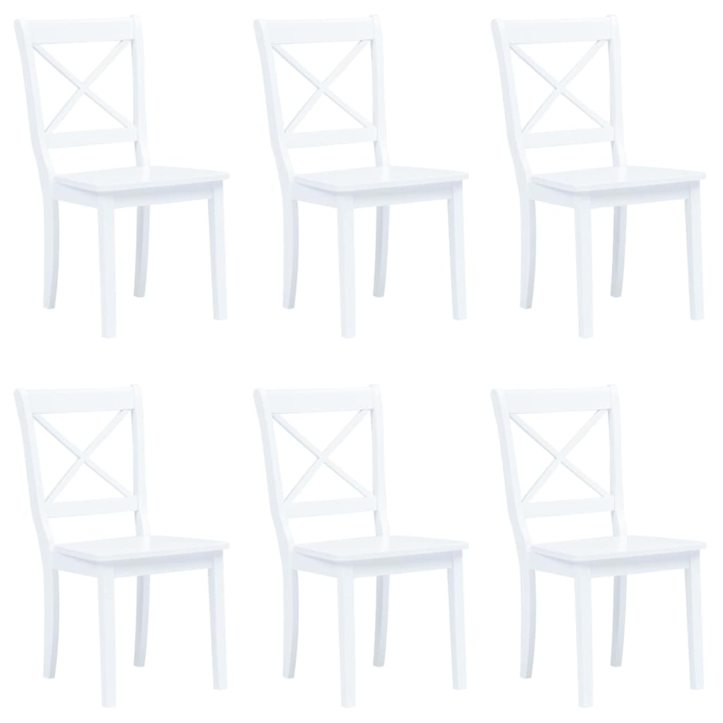 vidaXL Dining Chairs Solid Rubber Wood