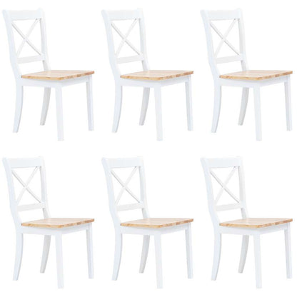 vidaXL Dining Chairs Solid Rubber Wood