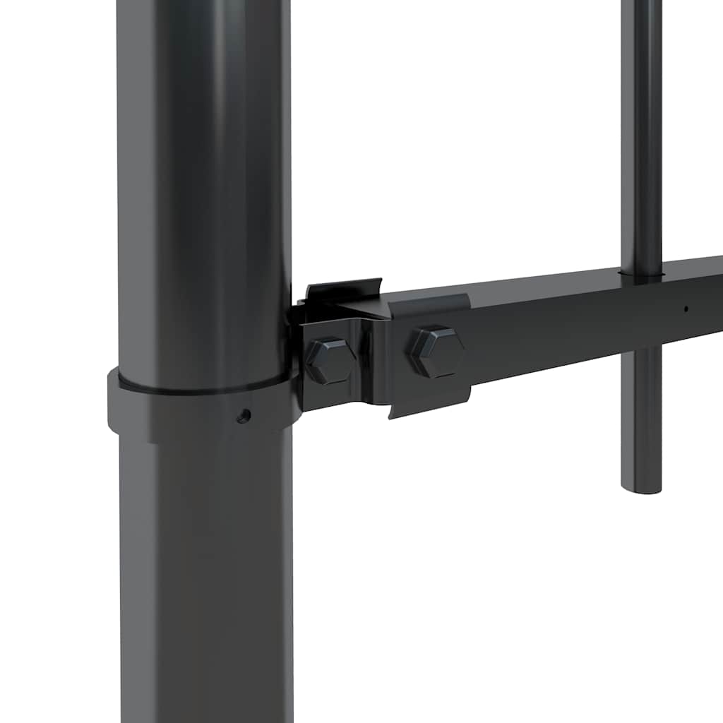 vidaXL Garden Fence with Spear Top Steel 671x60 cm Black 3