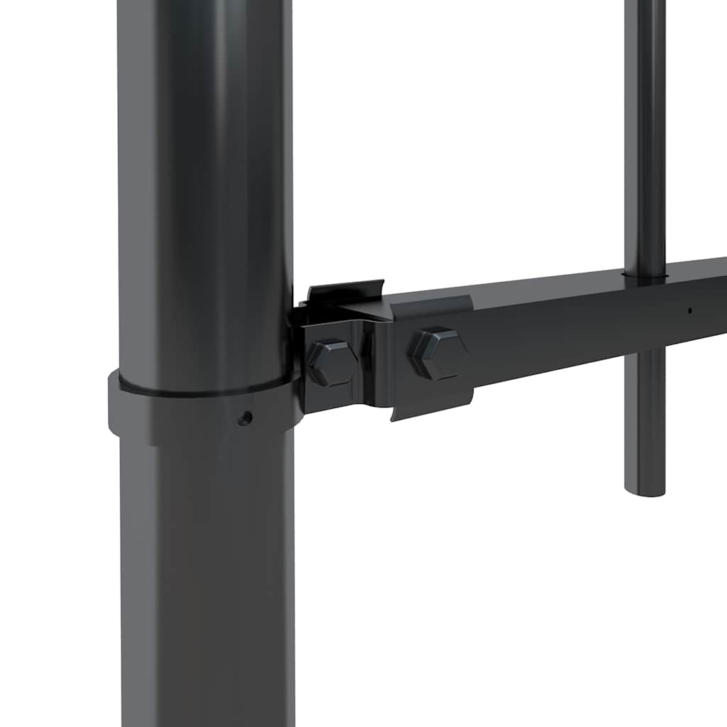 vidaXL Garden Fence with Spear Top Steel 838x60 cm Black 3