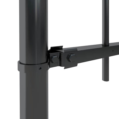 vidaXL Garden Fence with Spear Top Steel 671x80 cm Black 3