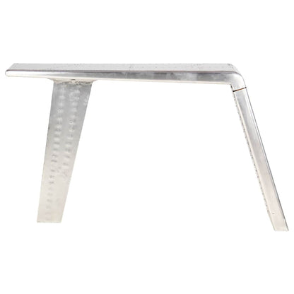 vidaXL Aviator Desk Silver 112x50x76 cm Metal 2