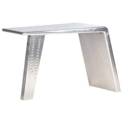 vidaXL Aviator Desk Silver 112x50x76 cm Metal 3