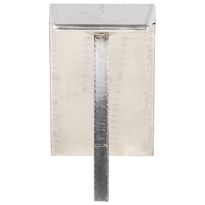 vidaXL Aviator Desk Silver 112x50x76 cm Metal 4