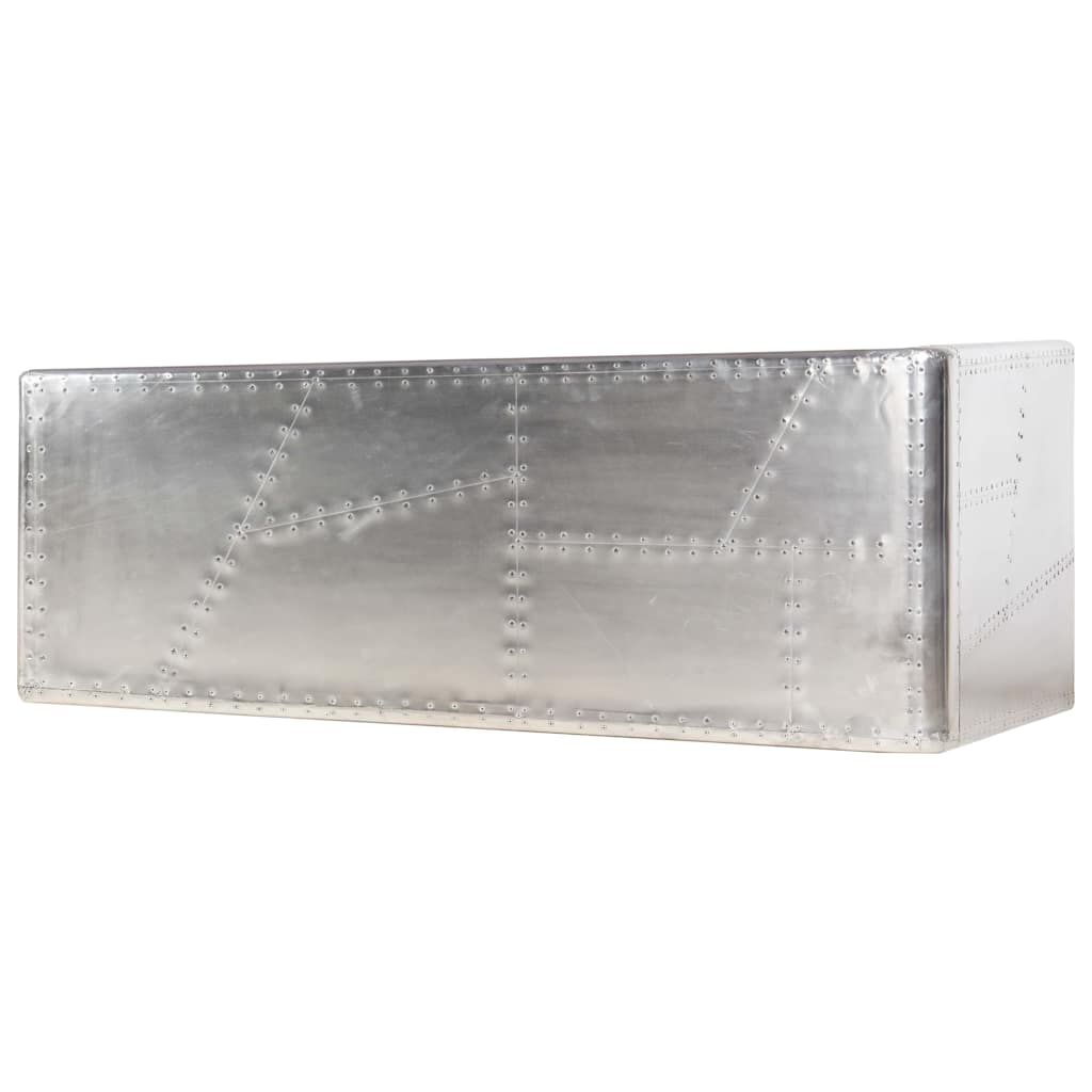vidaXL Aviator Desk Silver 112x50x76 cm Metal 5