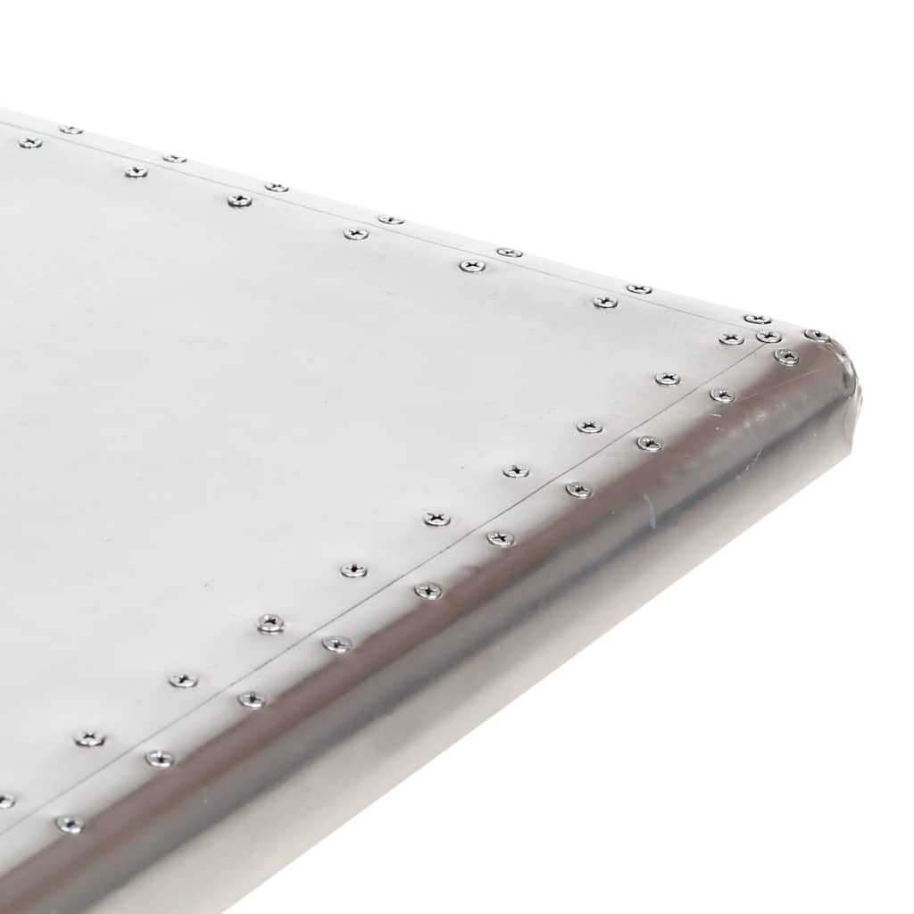 vidaXL Aviator Desk Silver 112x50x76 cm Metal 6