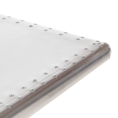 vidaXL Aviator Desk Silver 112x50x76 cm Metal 6