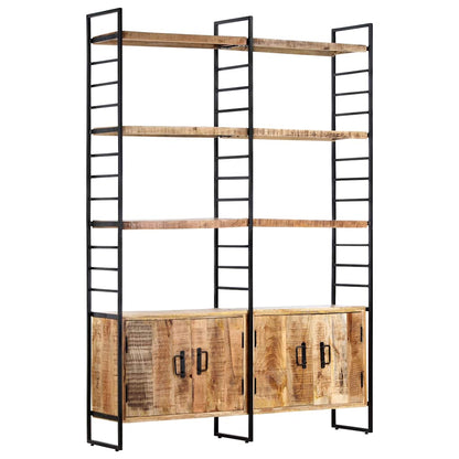 vidaXL 4-Tier Bookcase 124x30x180 cm Rough Mango Wood 1