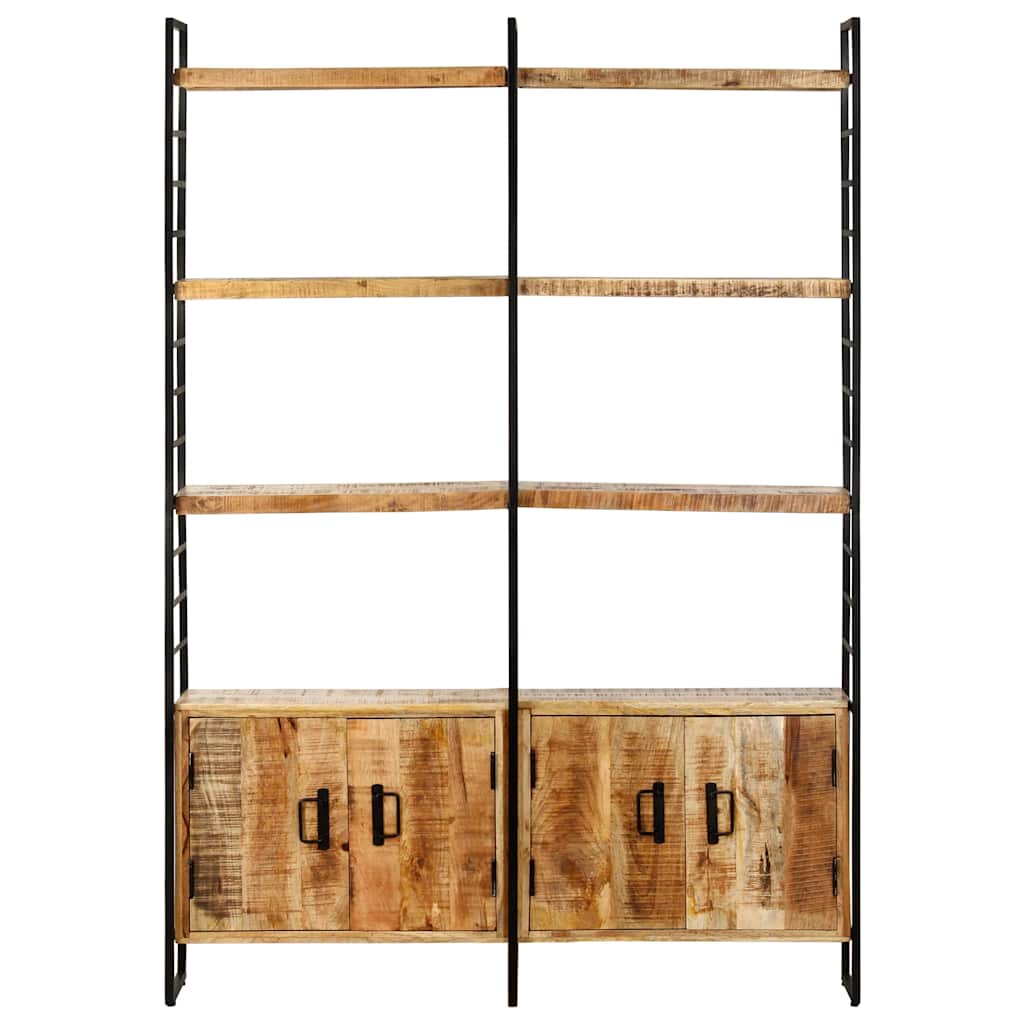 vidaXL 4-Tier Bookcase 124x30x180 cm Rough Mango Wood 2