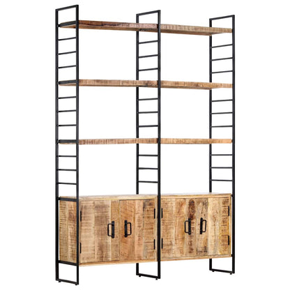 vidaXL 4-Tier Bookcase 124x30x180 cm Rough Mango Wood 5